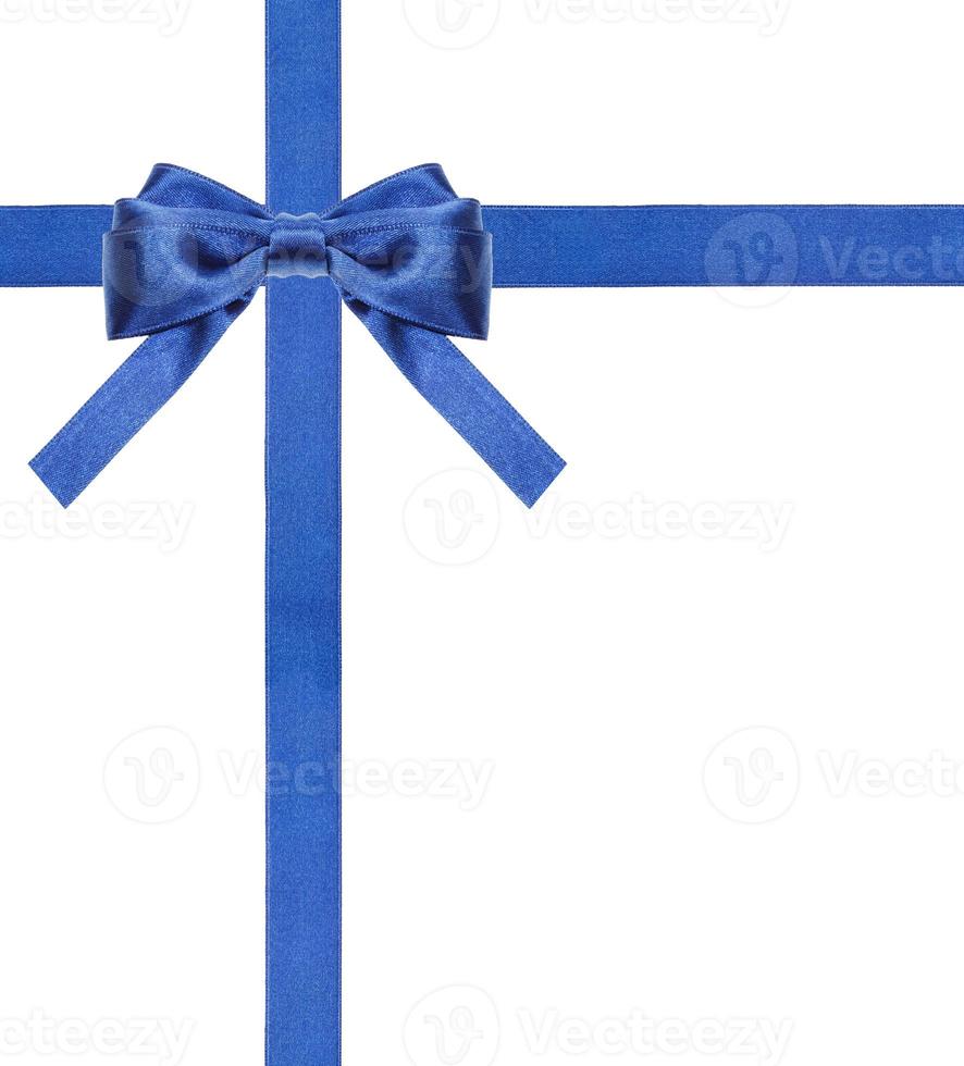 blue satin bows and ribbons isolated - set 13 photo
