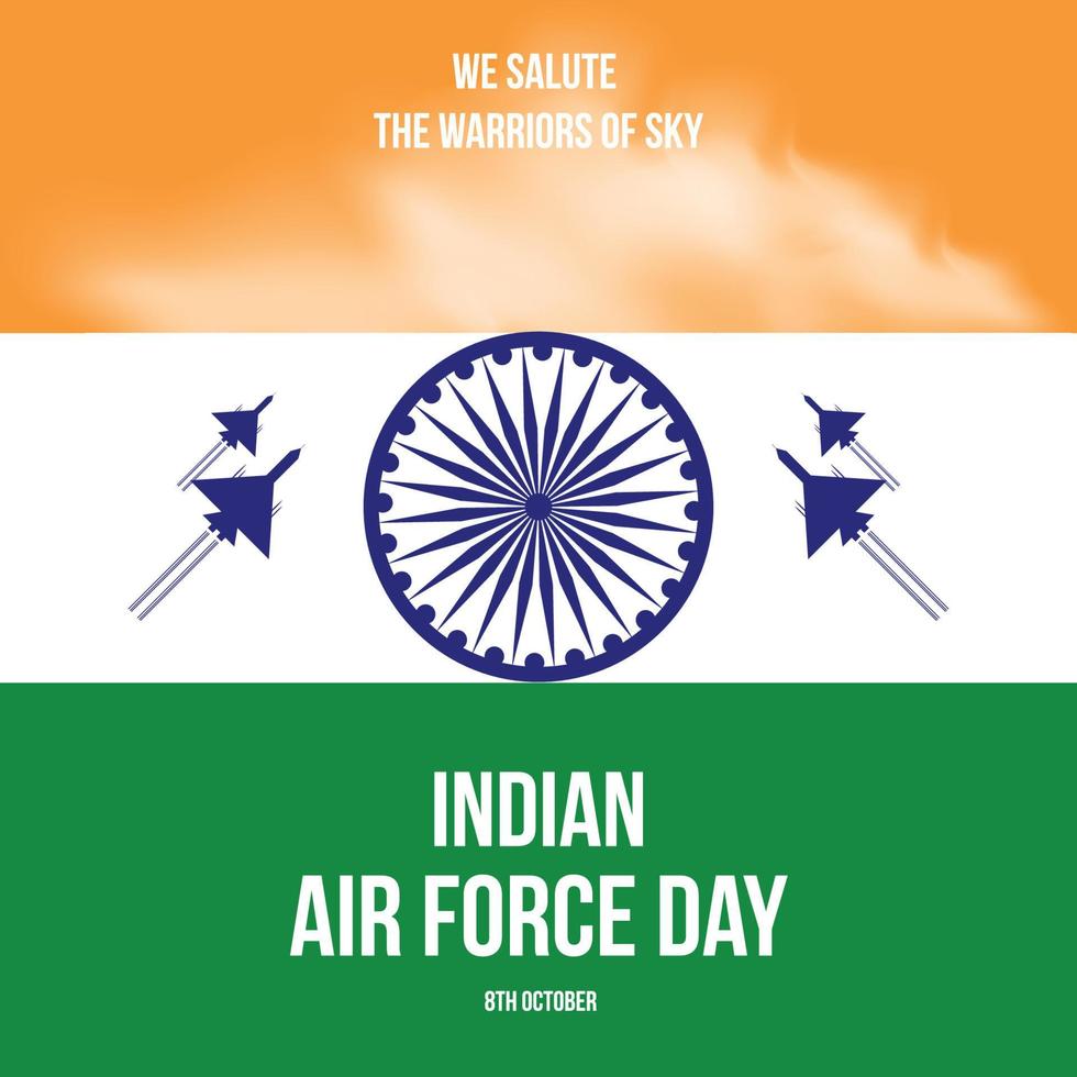 diseño del día de la fuerza aérea india vector