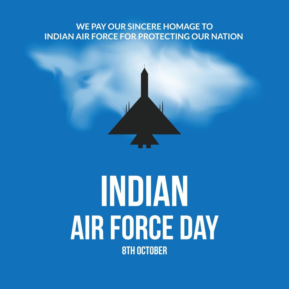 Indian Air Force Day Design vector
