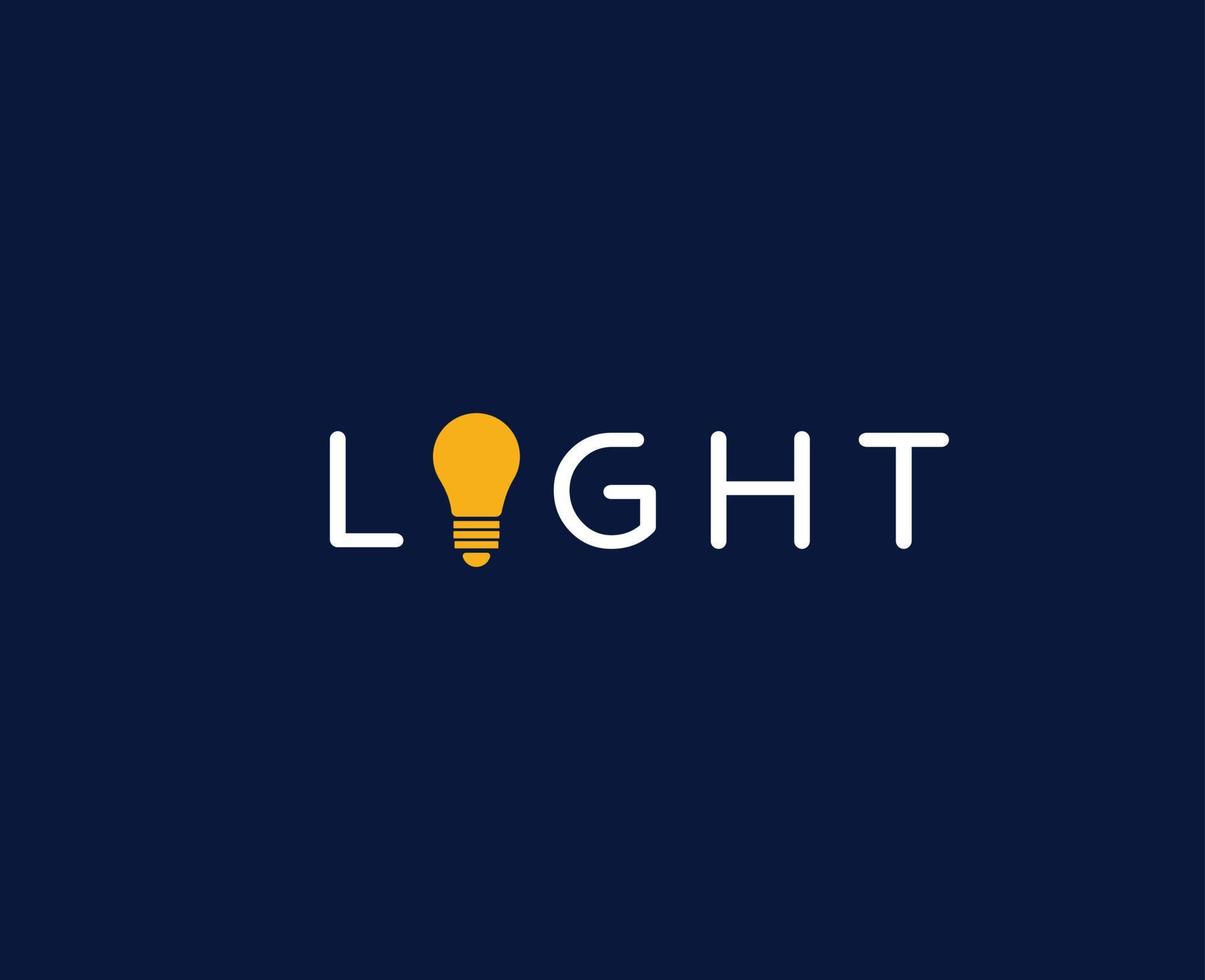 Creative light logo design vector template