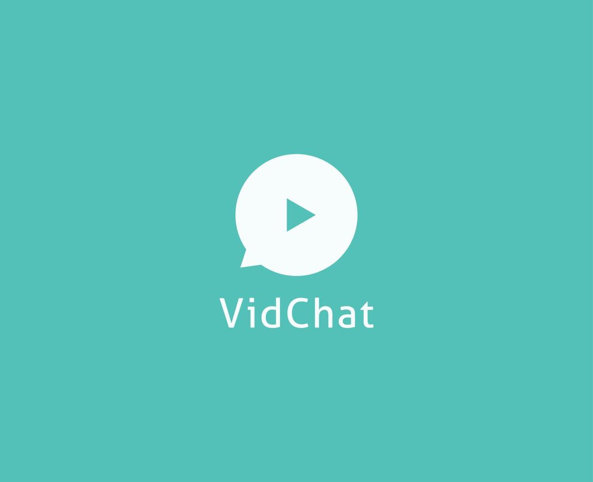 Videochat App Logo Design Template vector