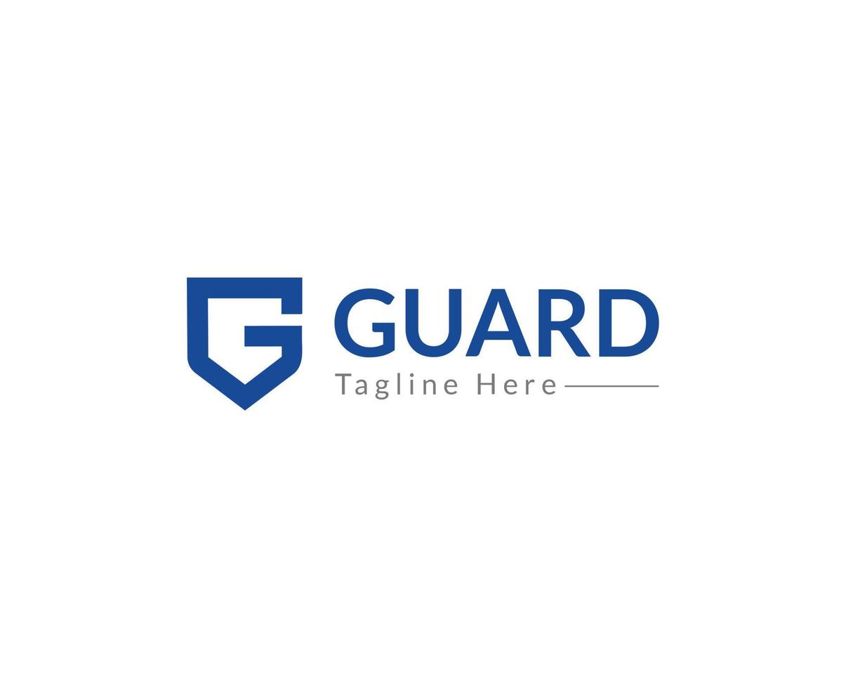 plantilla de vector de diseño de logotipo de seguridad de guardia