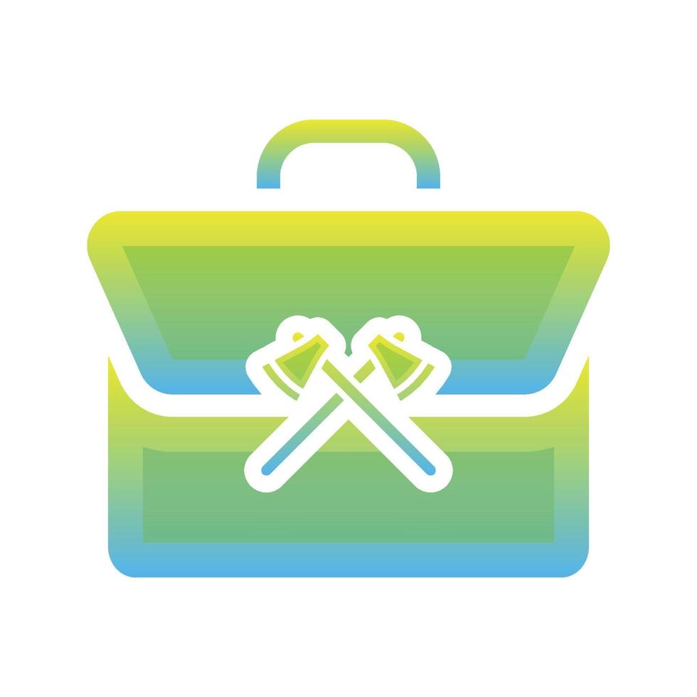 axe suitcase logo gradient design template icon element vector