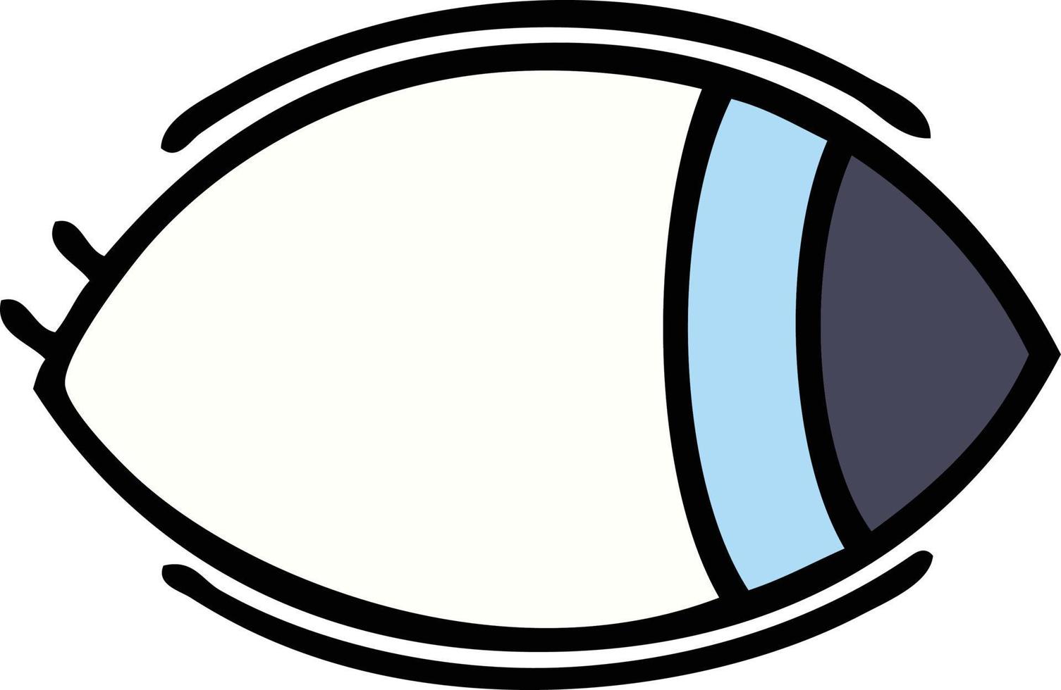 cute cartoon eye looking to one side vector
