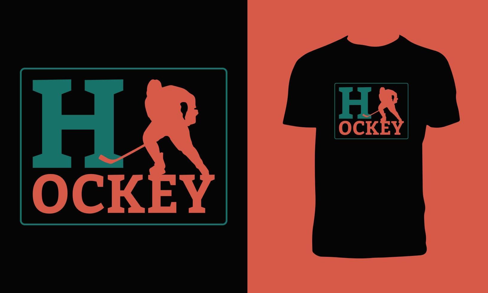 diseño de camiseta de vector de hockey