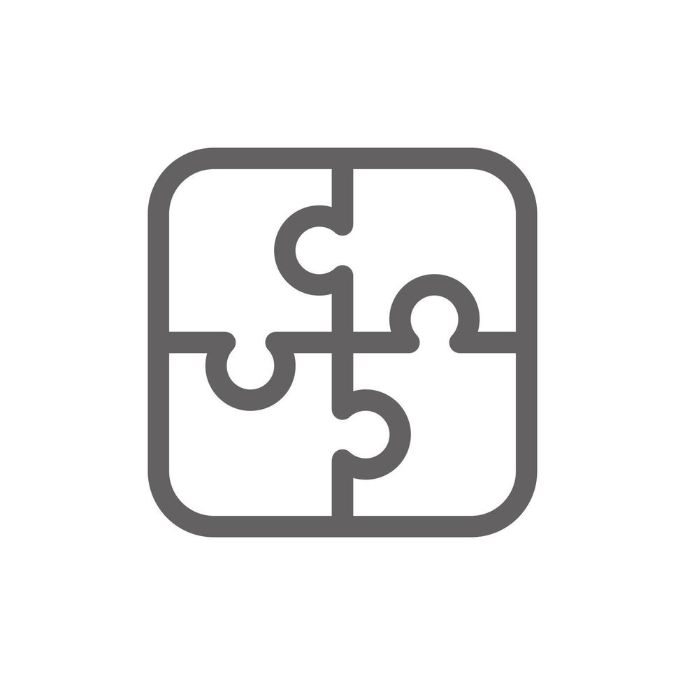 puzzle icon. Perfect for business website or user interface applications. Simple vector illustration.