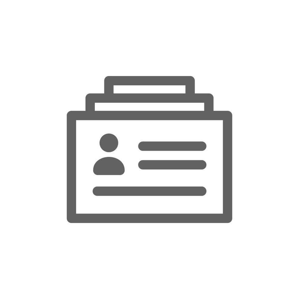 employee document icon. Perfect for business website or user interface applications. Simple vector illustration.