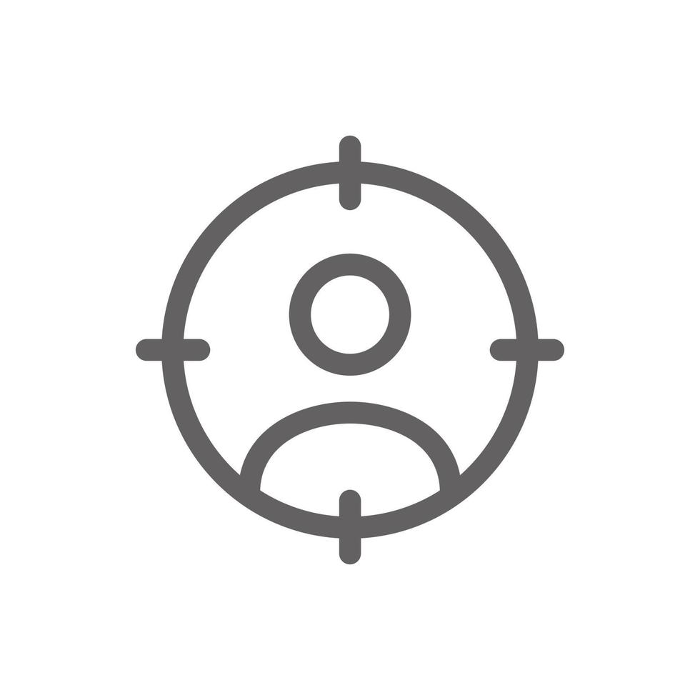 target audience icon. Perfect for business website or user interface applications. Simple vector illustration.