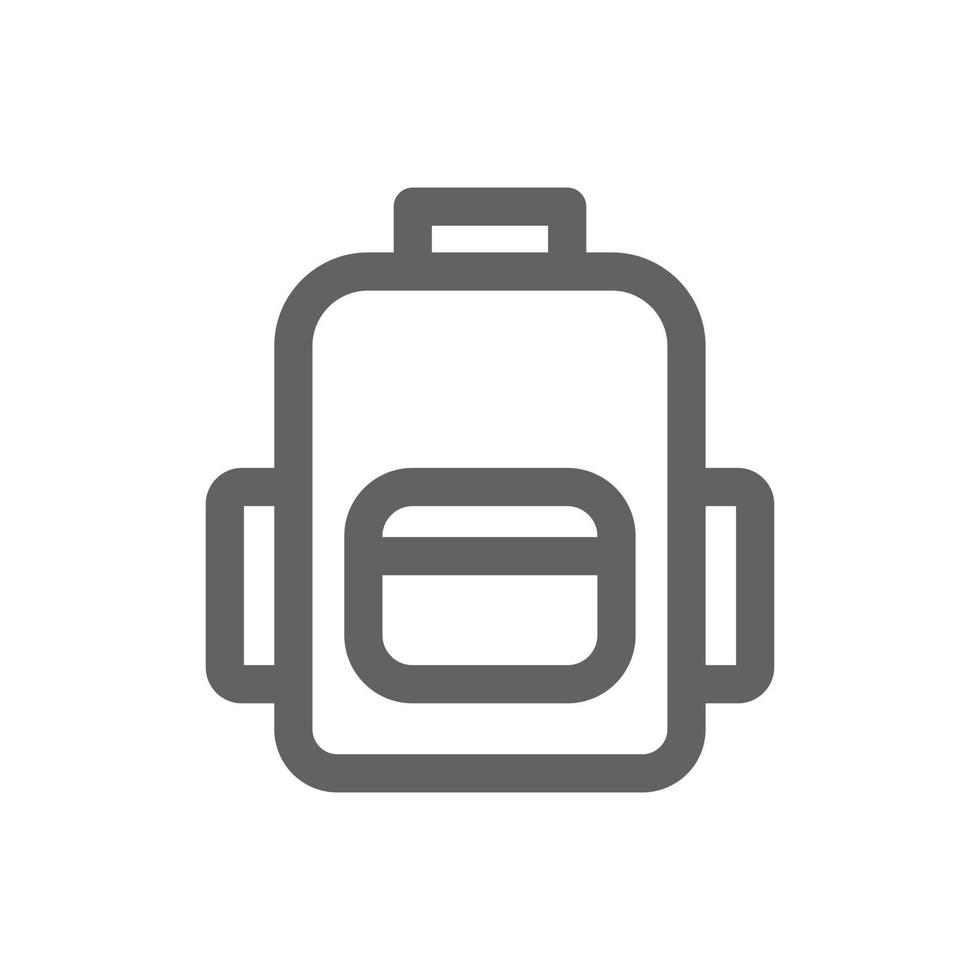 School bag icon. Perfect for education and school icon or user interface applications. vector sign and symbol
