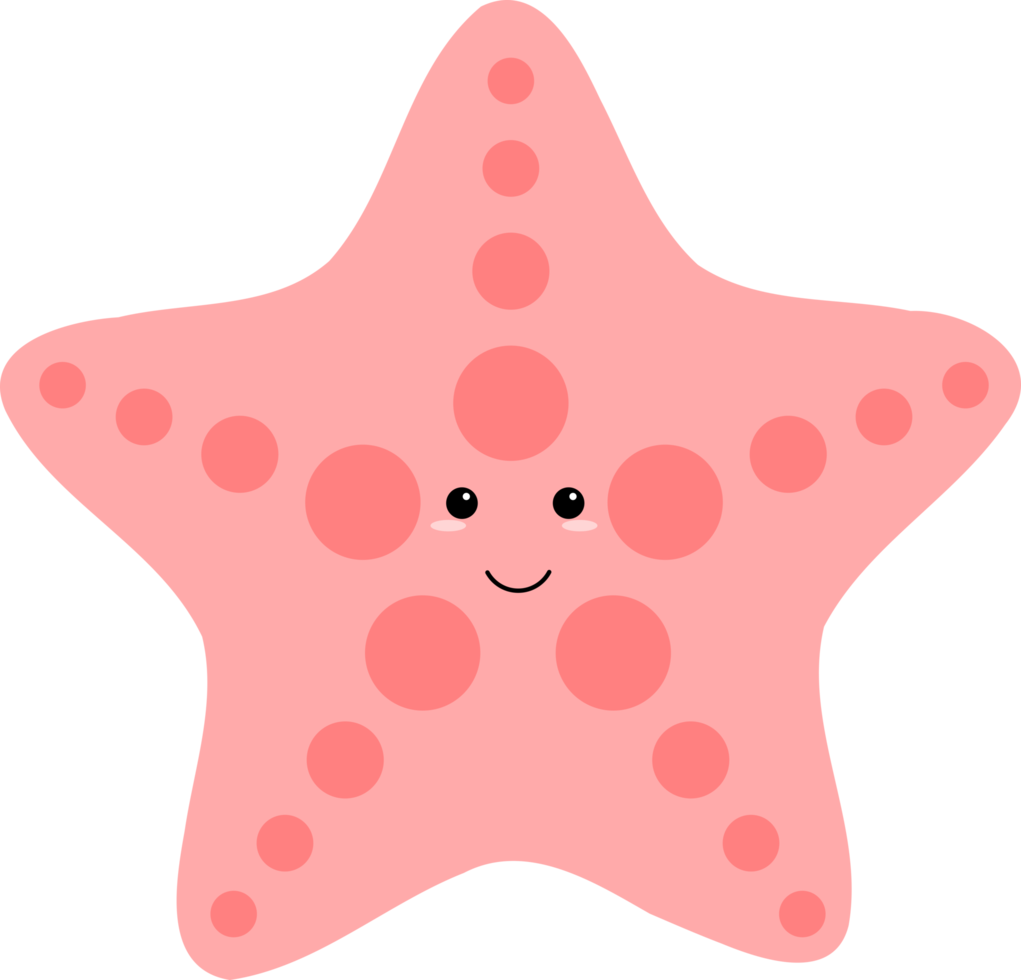 clipart de estrela do mar rosa png