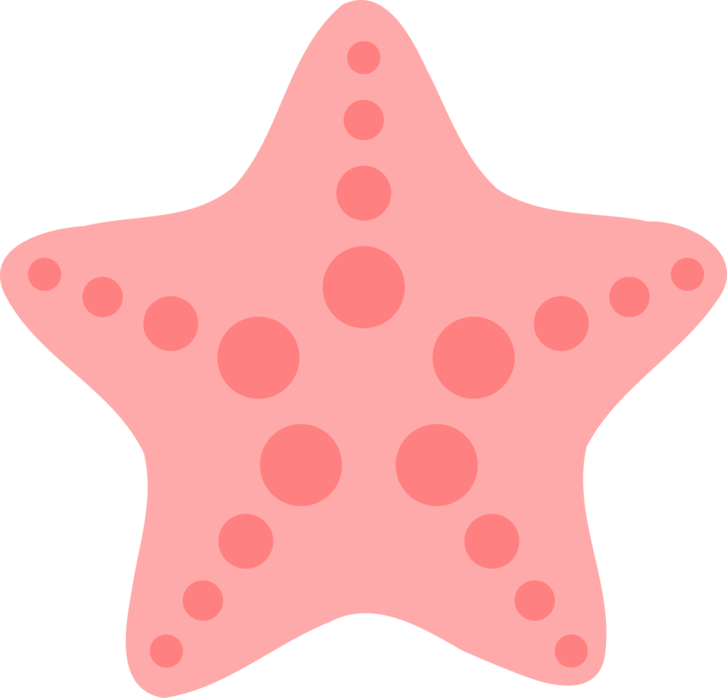 clipart étoile de mer rose png