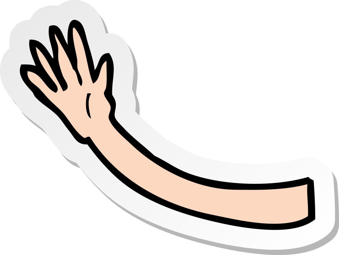 sticker of a cartoon arm gesture 11685188 Vector Art at Vecteezy