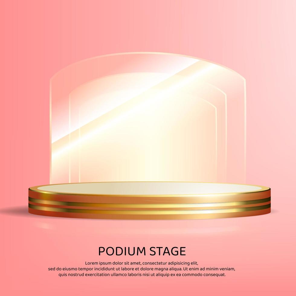 3d product backdrop vector with display podium