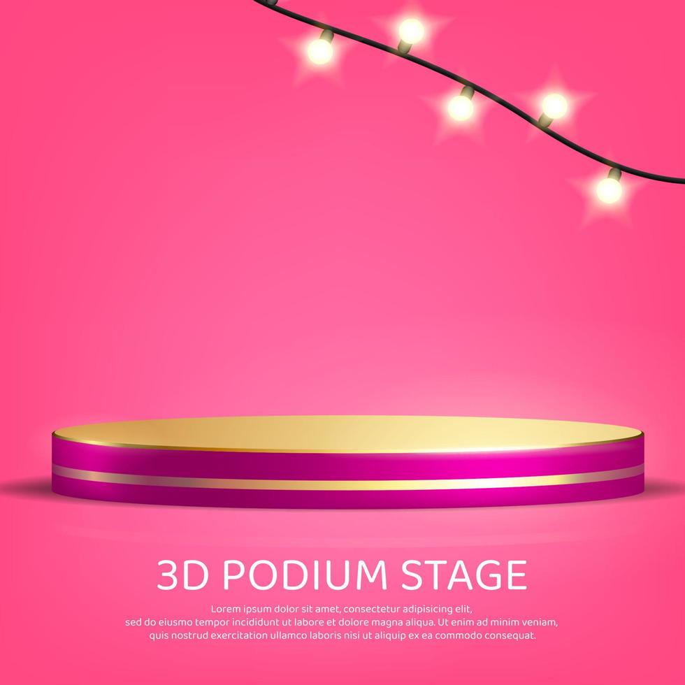 3d product backdrop vector with display podium