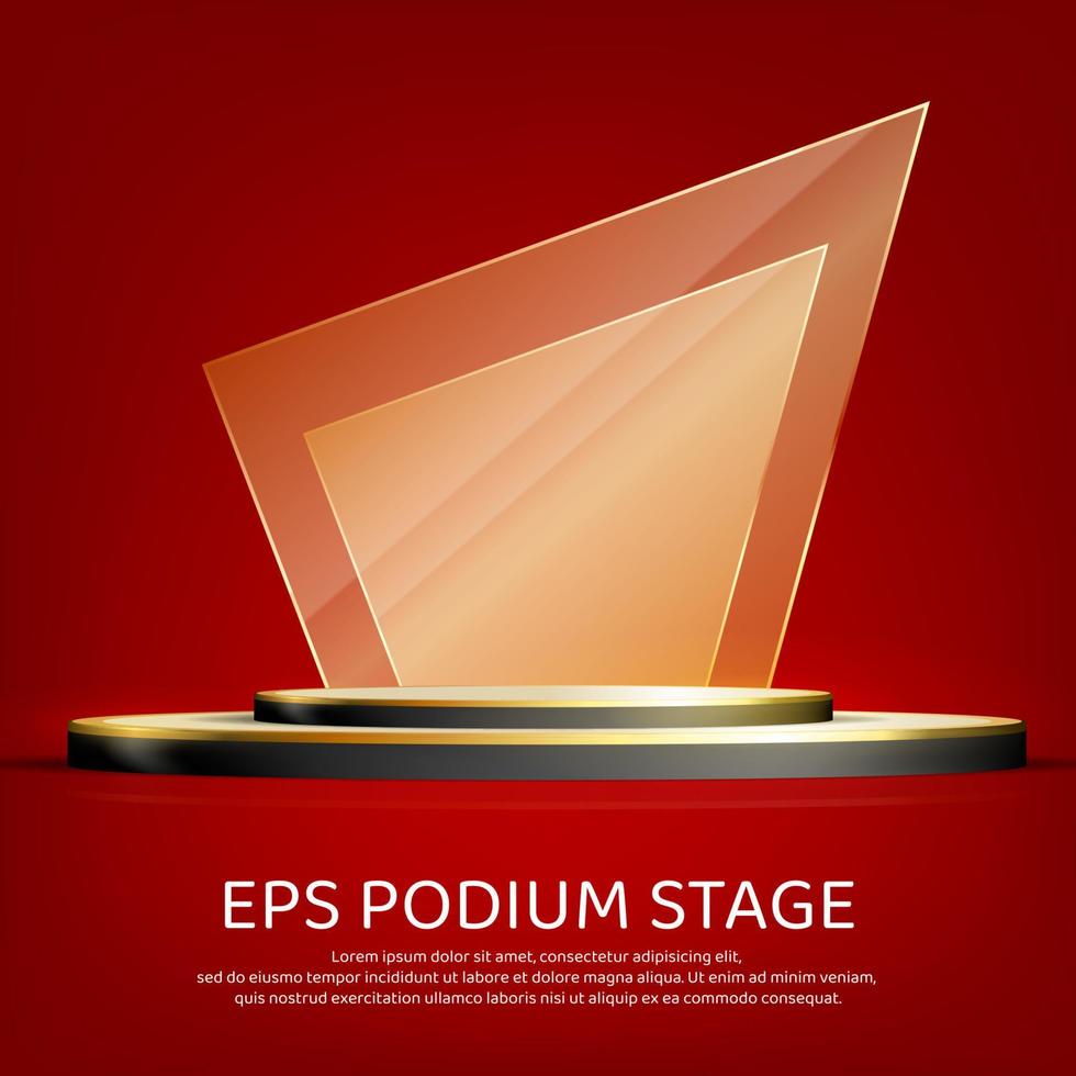 3d product backdrop vector with display podium