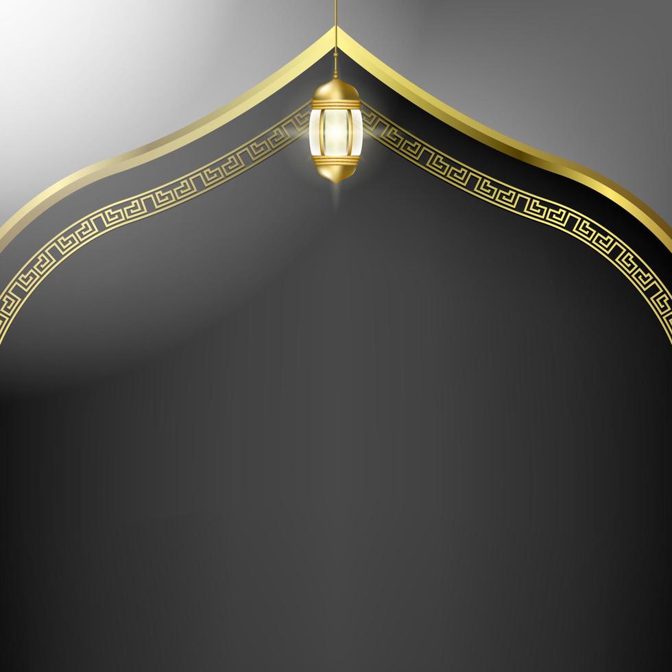 islamic element background with lantern vector