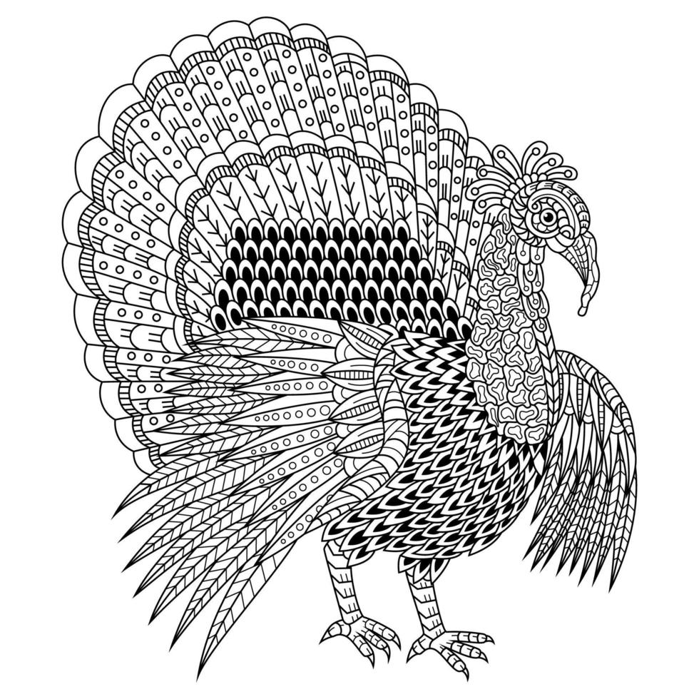 Turkey line art vector