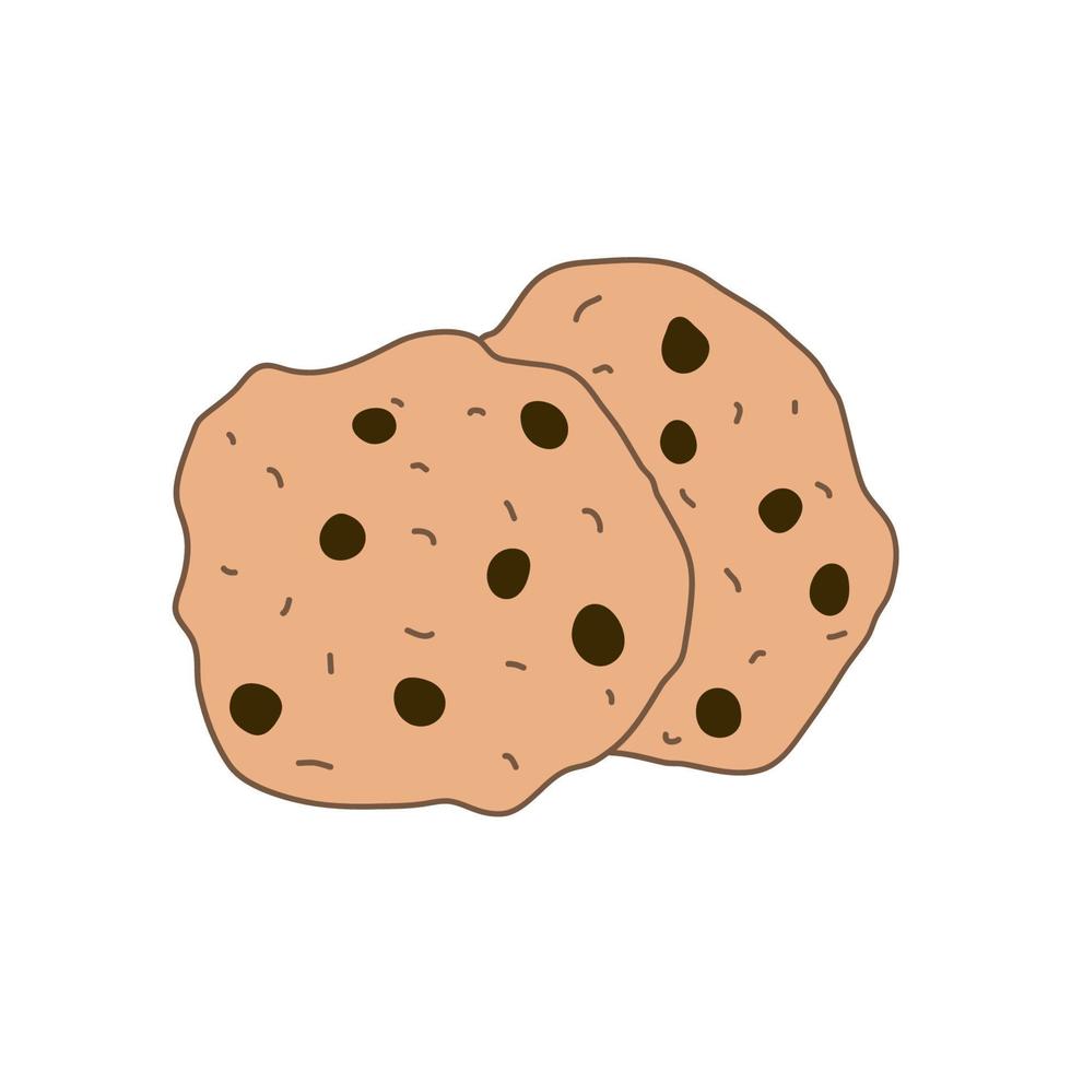 galletas con chispas de chocolate. galleta de santa. vector