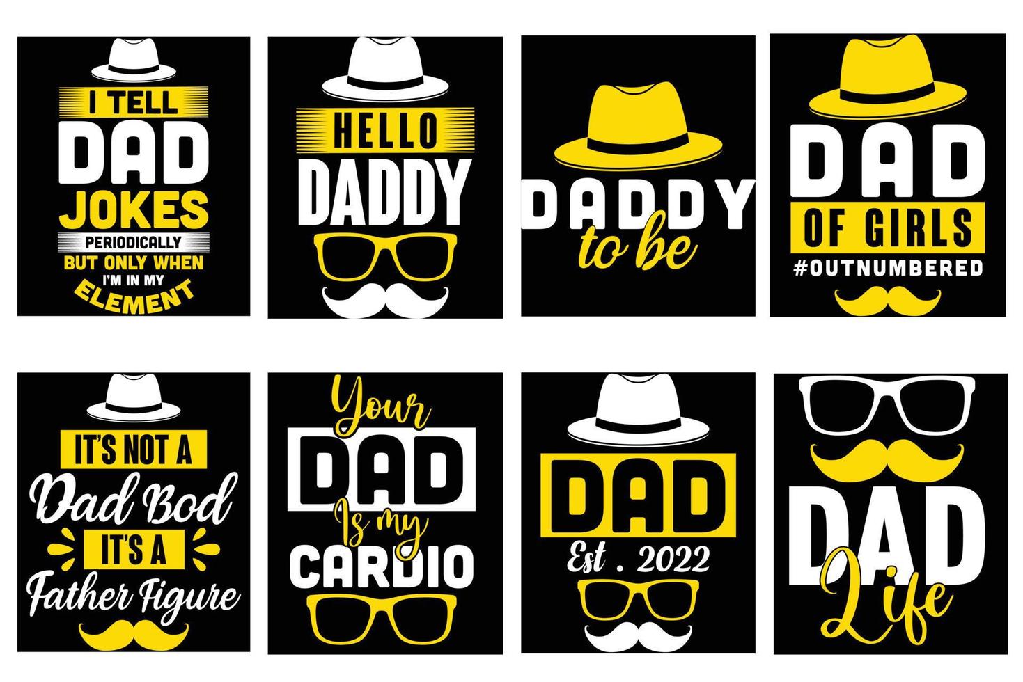 Fathers day papa typography t shirt design idea vector