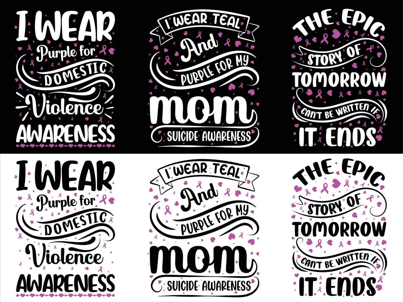 Suicide awareness t shirt design bundle vector