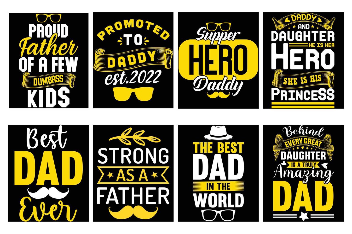 Fathers day papa typography t shirt design idea vector