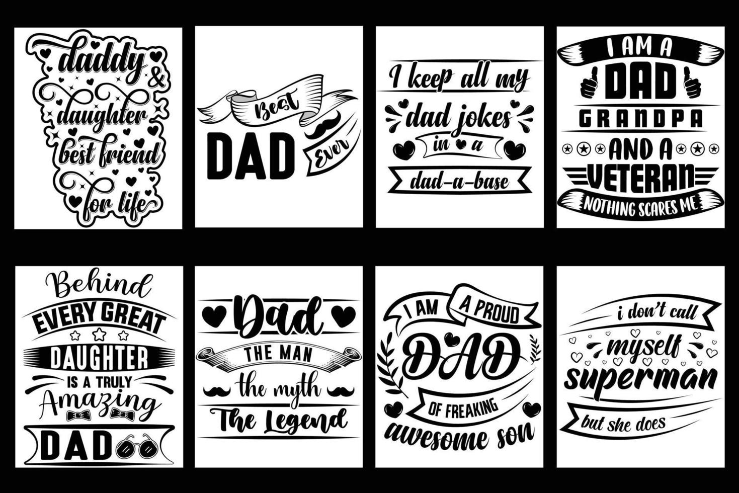 Fathers day papa typography t shirt design idea vector