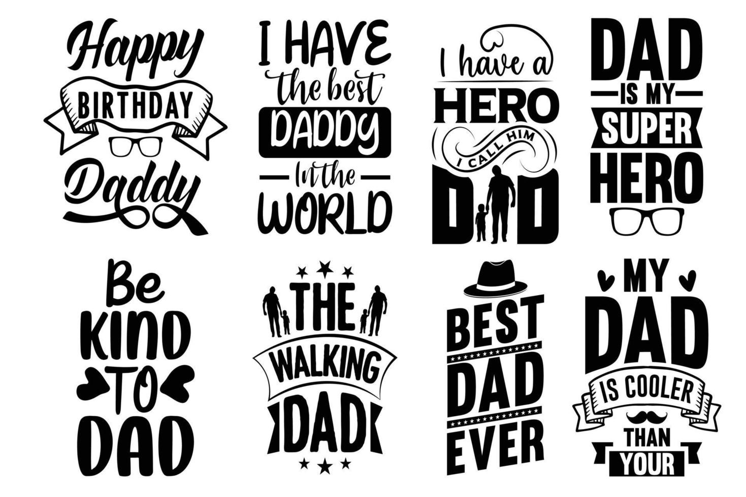 Fathers day papa typography t shirt design idea vector