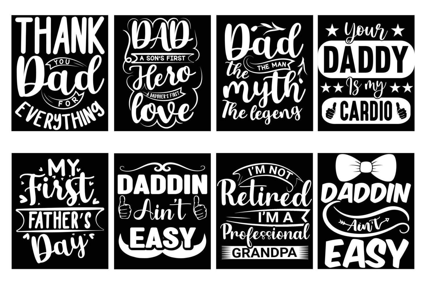 Fathers day papa typography t shirt design idea vector