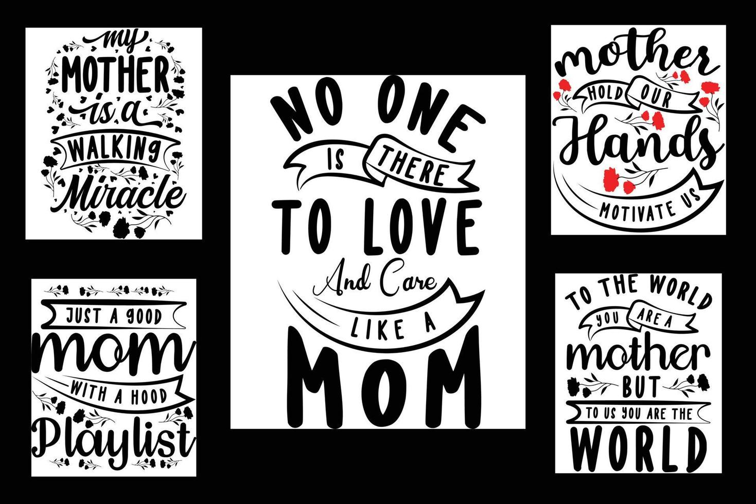 Mothers day mom typography t shirt design print on demand vector