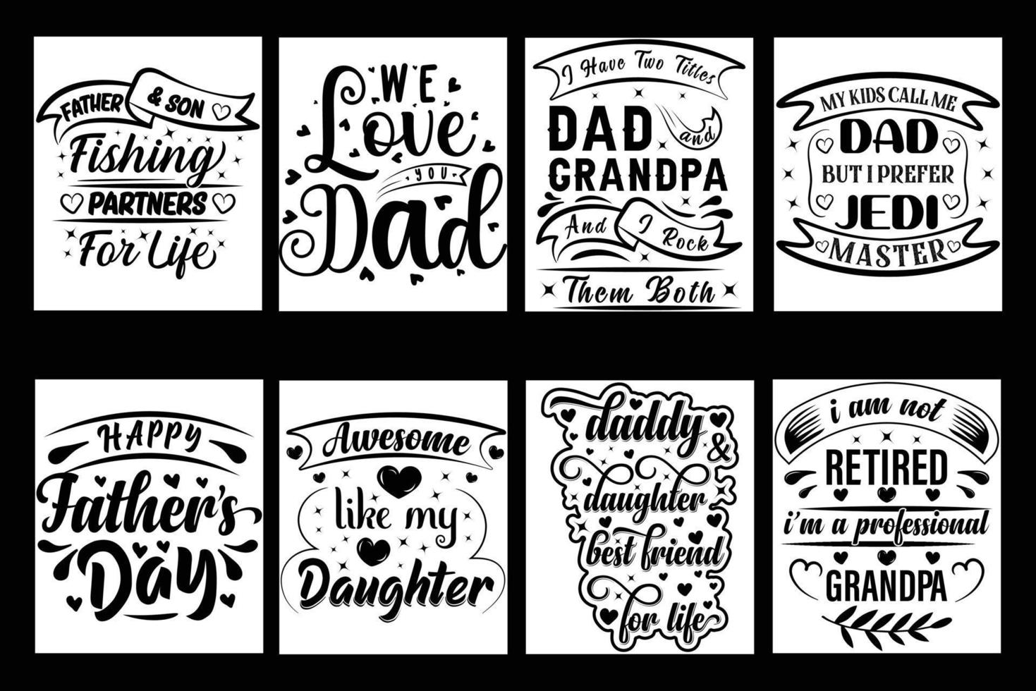 Fathers day papa typography t shirt design idea vector