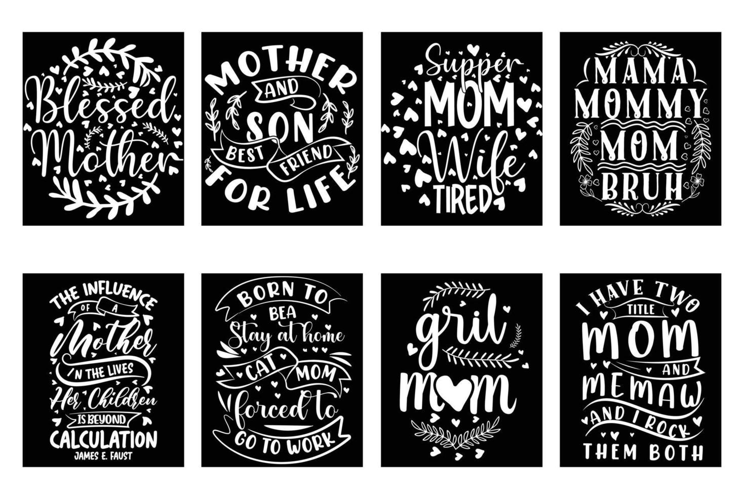 Mothers day mom typography t shirt design print on demand vector