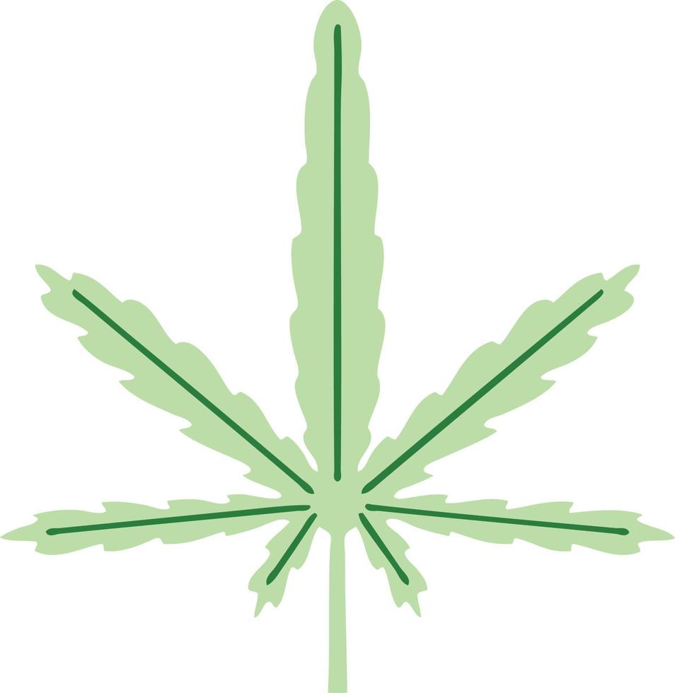 quirky hand drawn cartoon marijuana vector