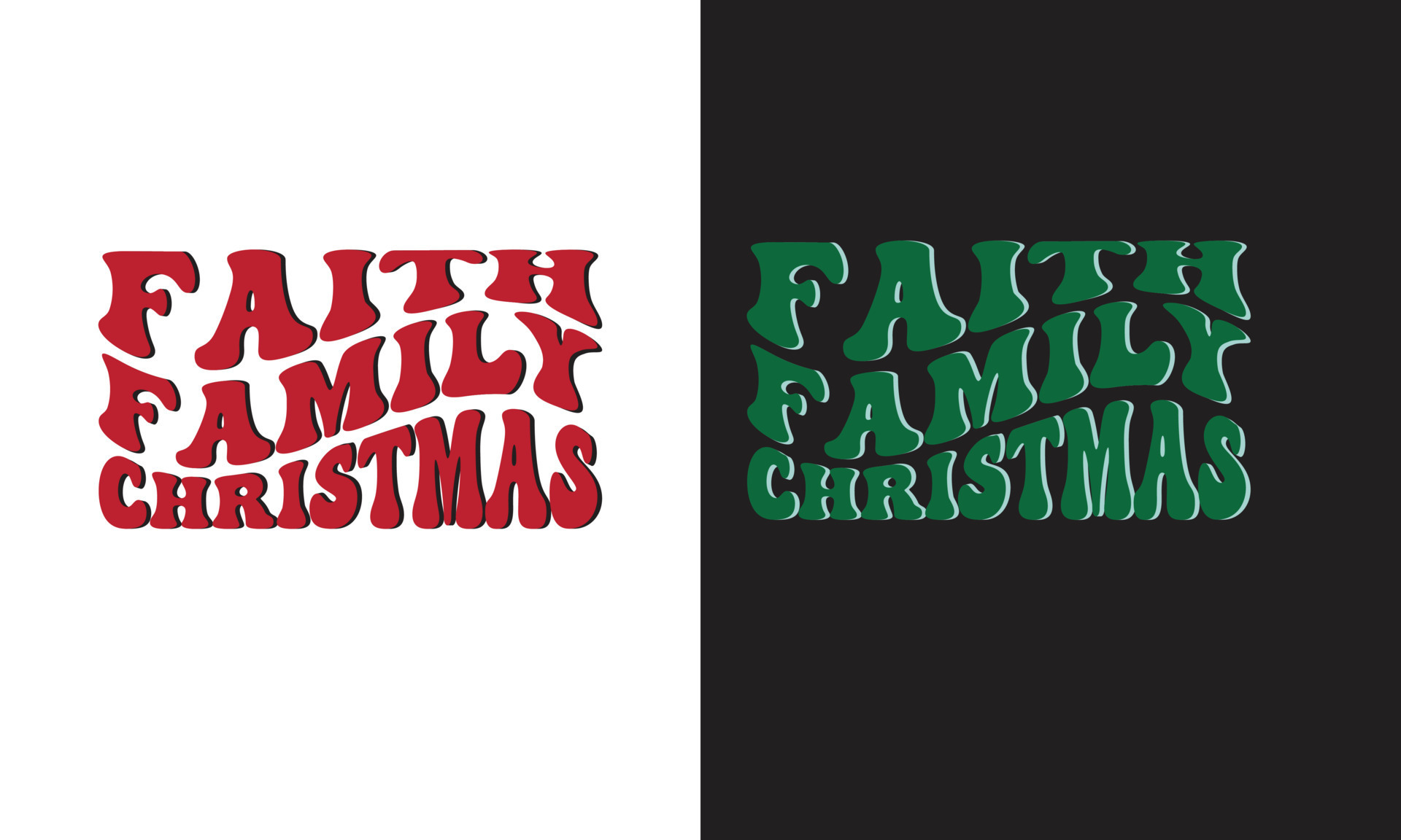 Faith Family Christmas T shirt Design. 11686005 Vector Art at Vecteezy