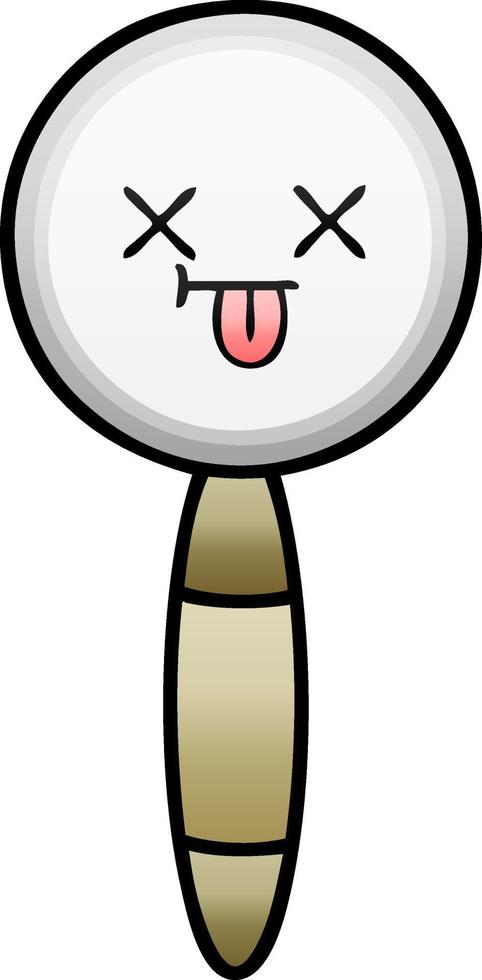 gradient shaded cartoon magnifying glass vector
