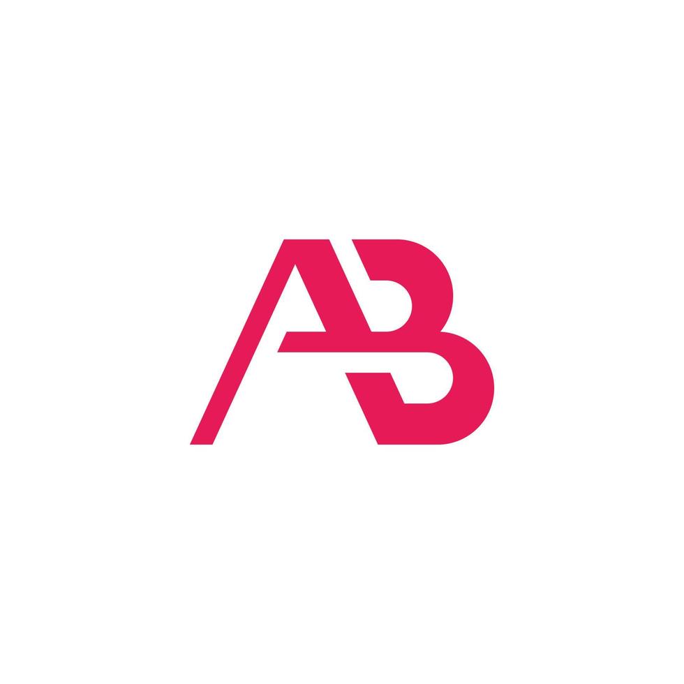 logotipo de ab. concepto de diseño de carta moderna vectorial vector