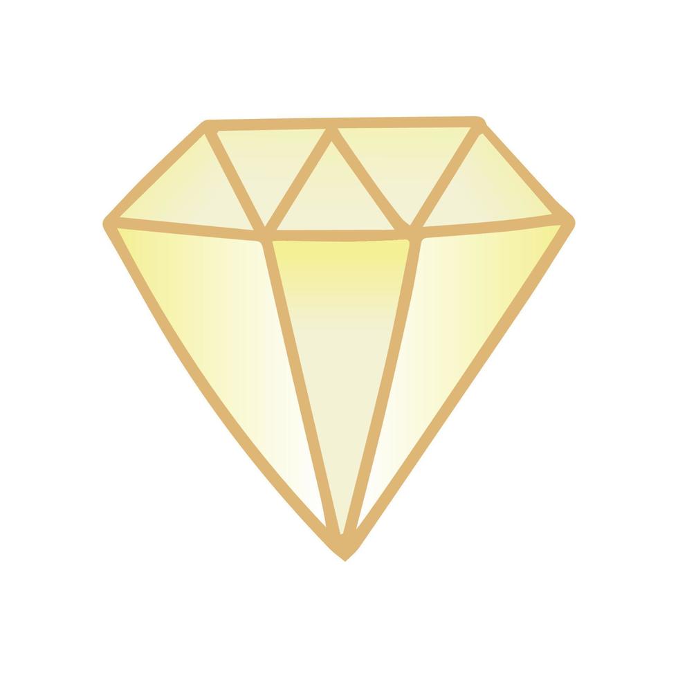 diamante de oro, premium, éxito, caro, mejor y vip, signo de icono de joya de lujo. ilustración vectorial de contorno plano, piedra preciosa de boda, símbolo de cristal brillante y elegante. vector