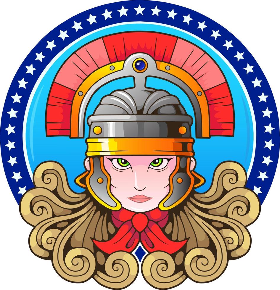 ancient greek goddess athena vector