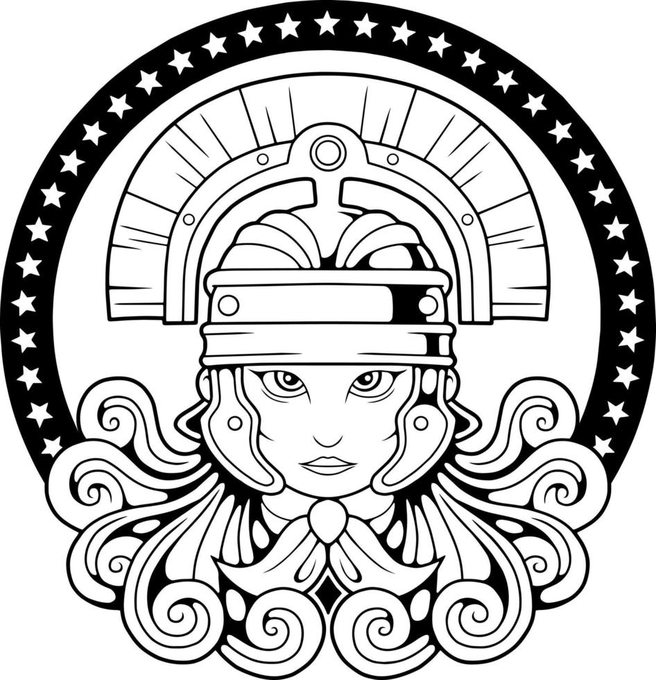 ancient greek goddess athena vector