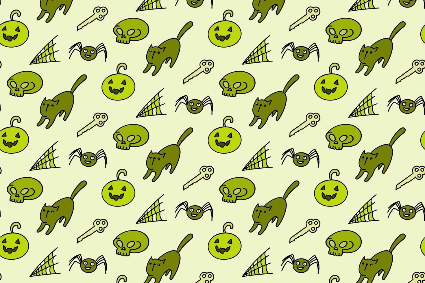 Cute halloween seamless pattern, cartoon, background, simple, art vector