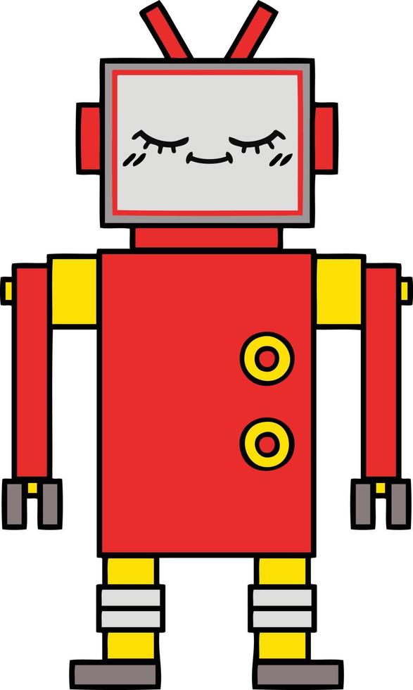 cute cartoon robot vector