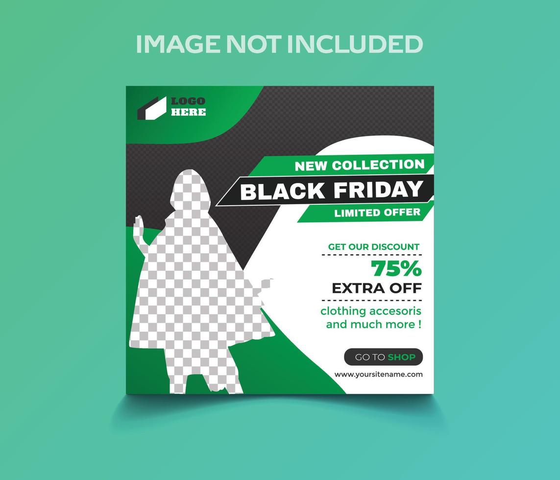 Black Friday social media post design vector