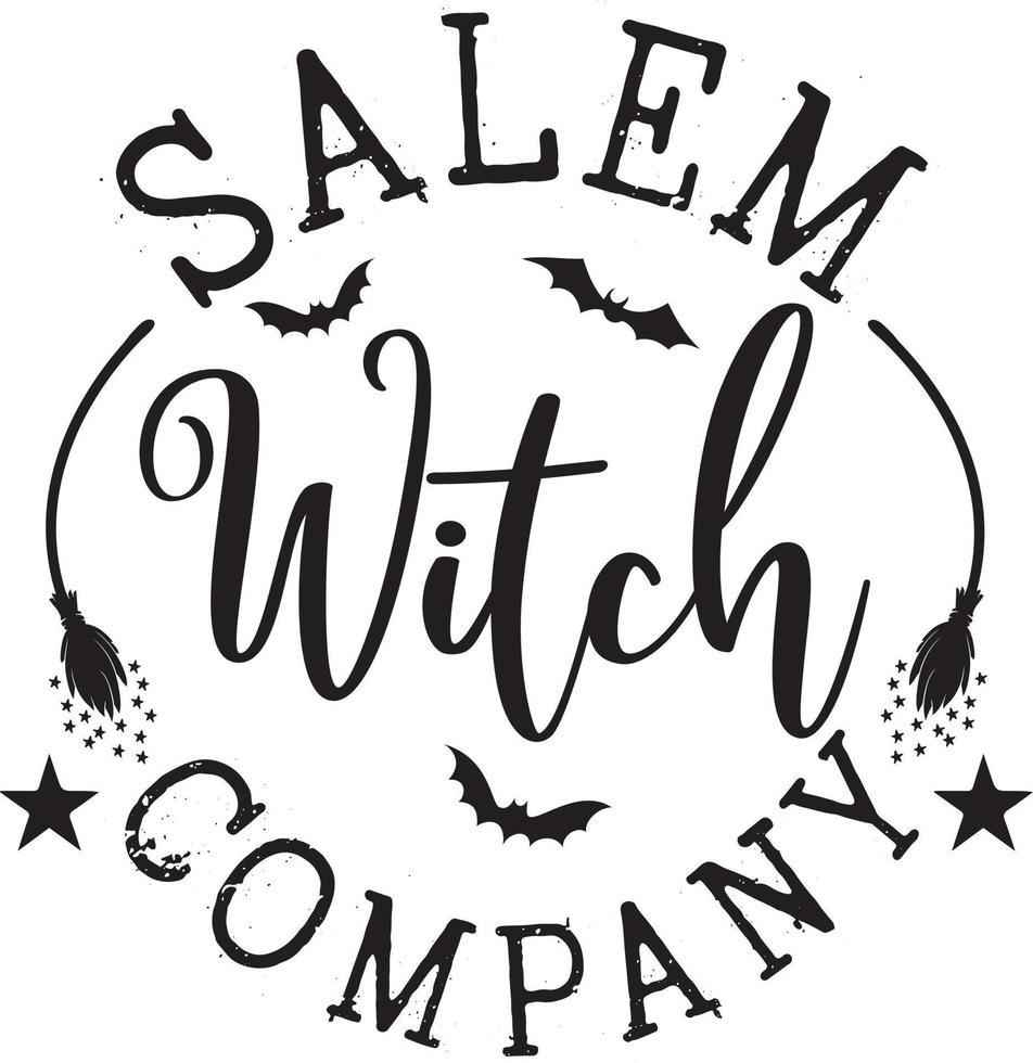 Salem Witch Company, Halloween Truck, Happy Halloween, Vector Illustration File