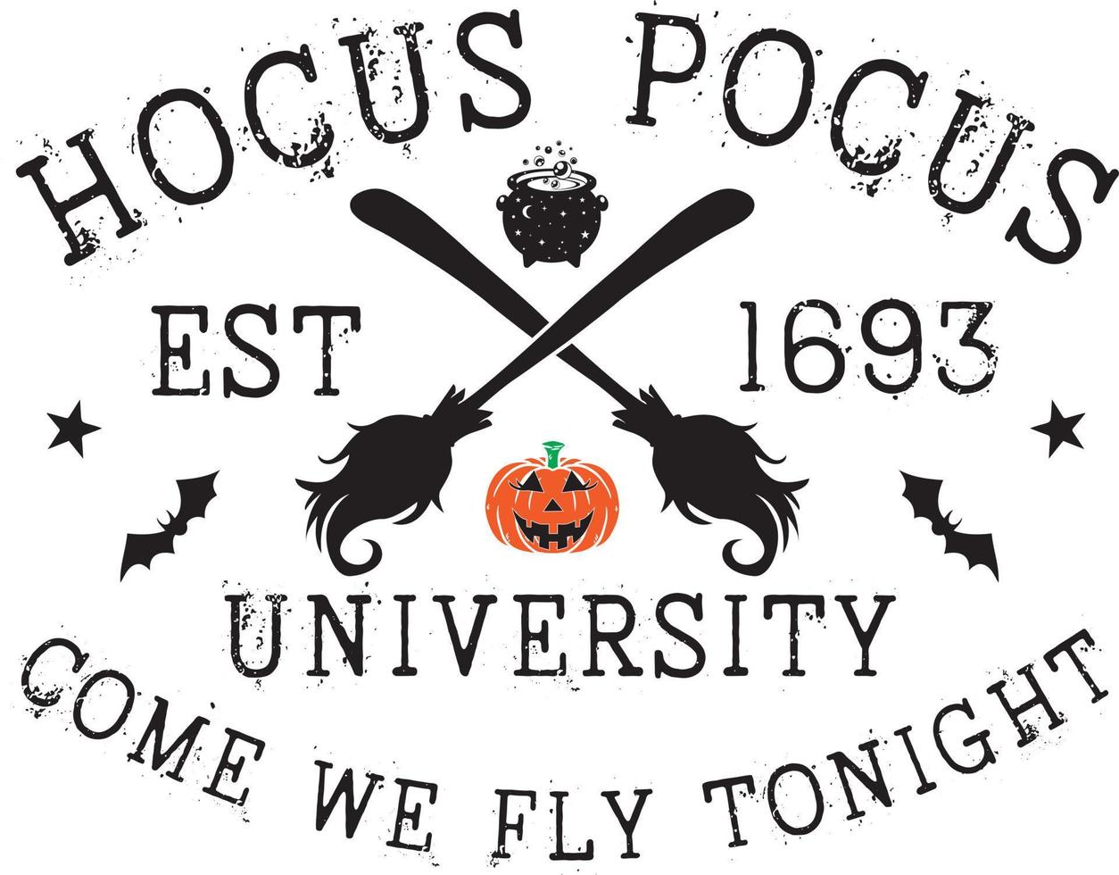 universidad hocus pocus, camión de halloween, feliz halloween, archivo de ilustración vectorial vector
