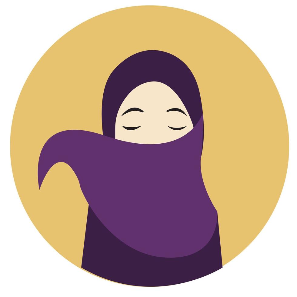 hijab muslimah vector