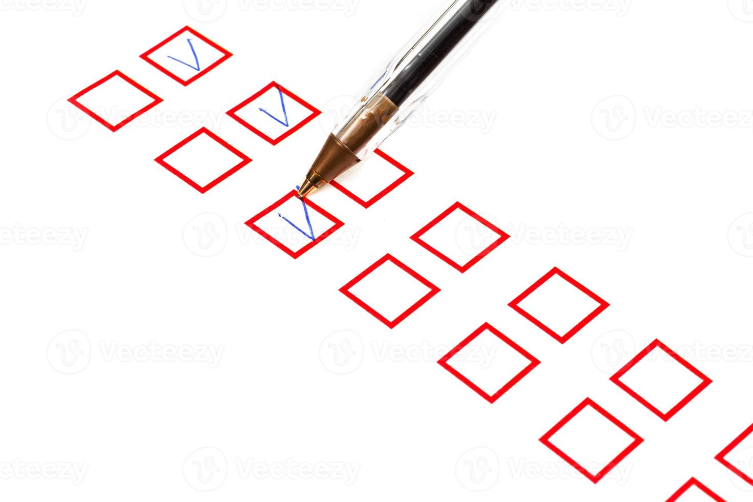 put tick in red square box photo
