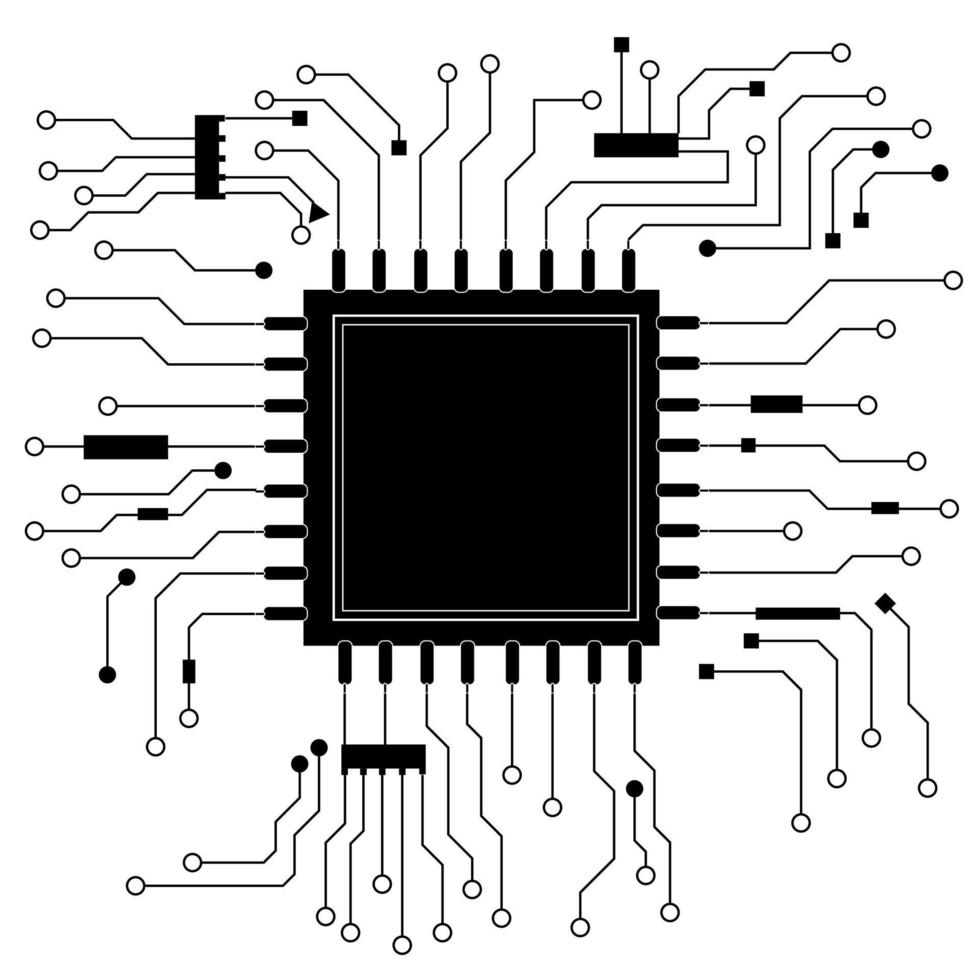 Electronic circuit board vector for technology and finance concept and education