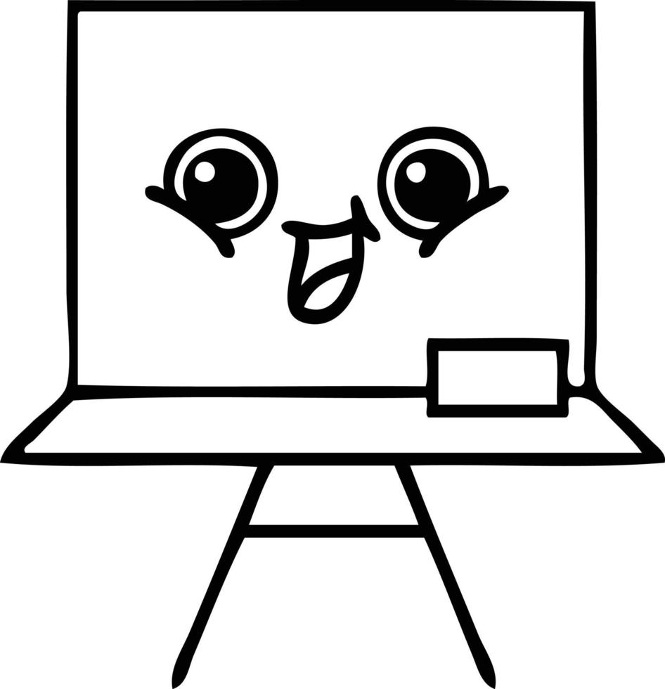 line drawing cartoon white board vector