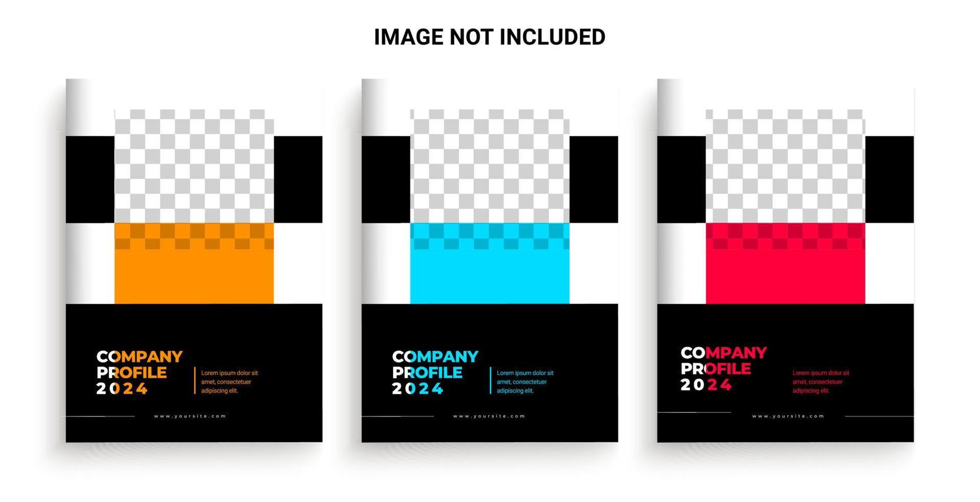 Multi color brochure cover design template vector