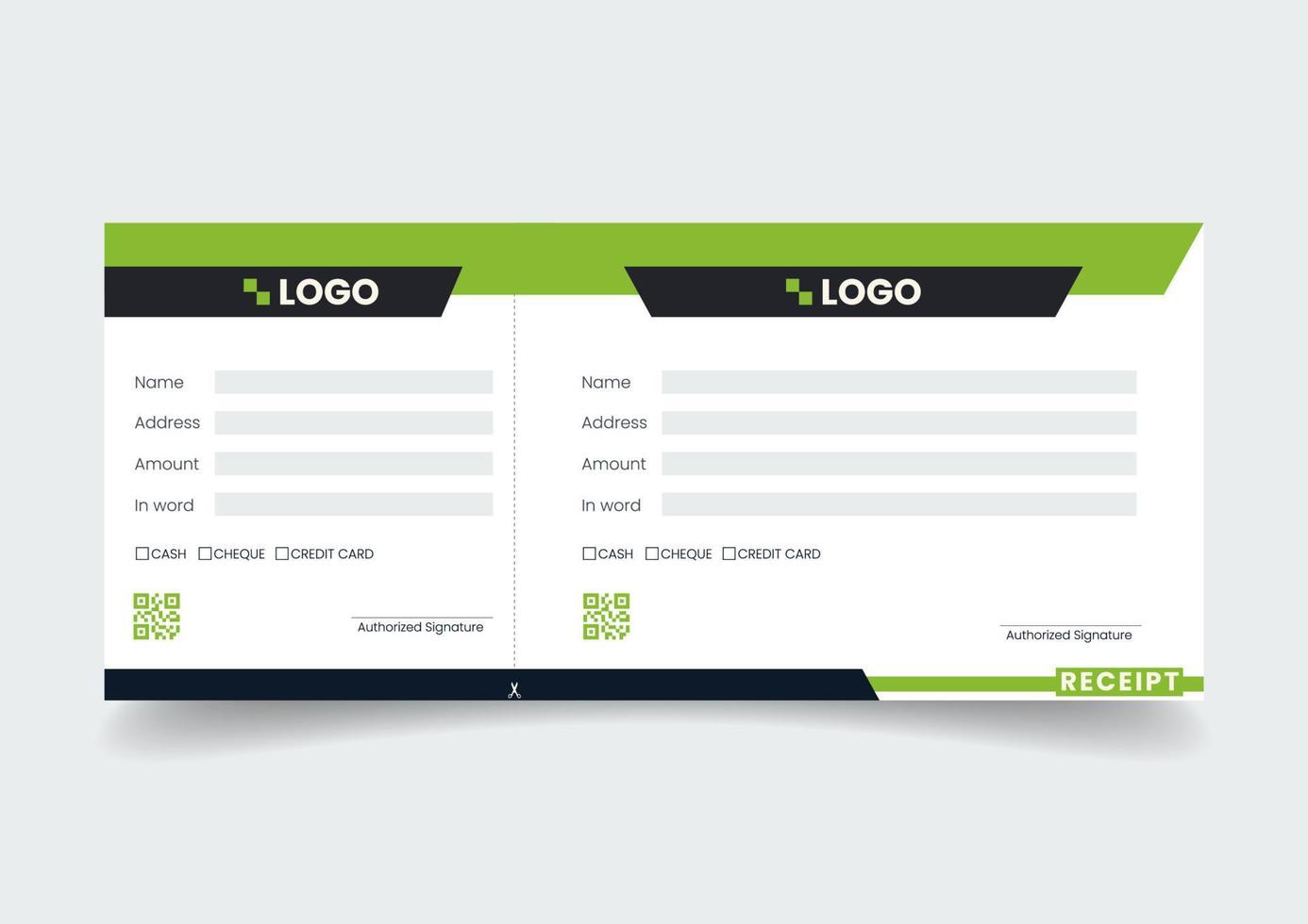 Blank template of the payment slip. Checkbook cheque page with empty fields. vector