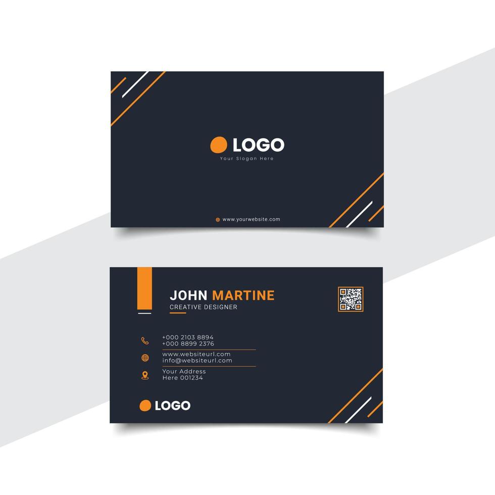 Creative and elegant double sided business card template vector